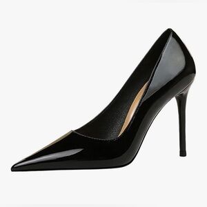 Coleter pointed-toe stiletto pumps.  patent leather size 6 black